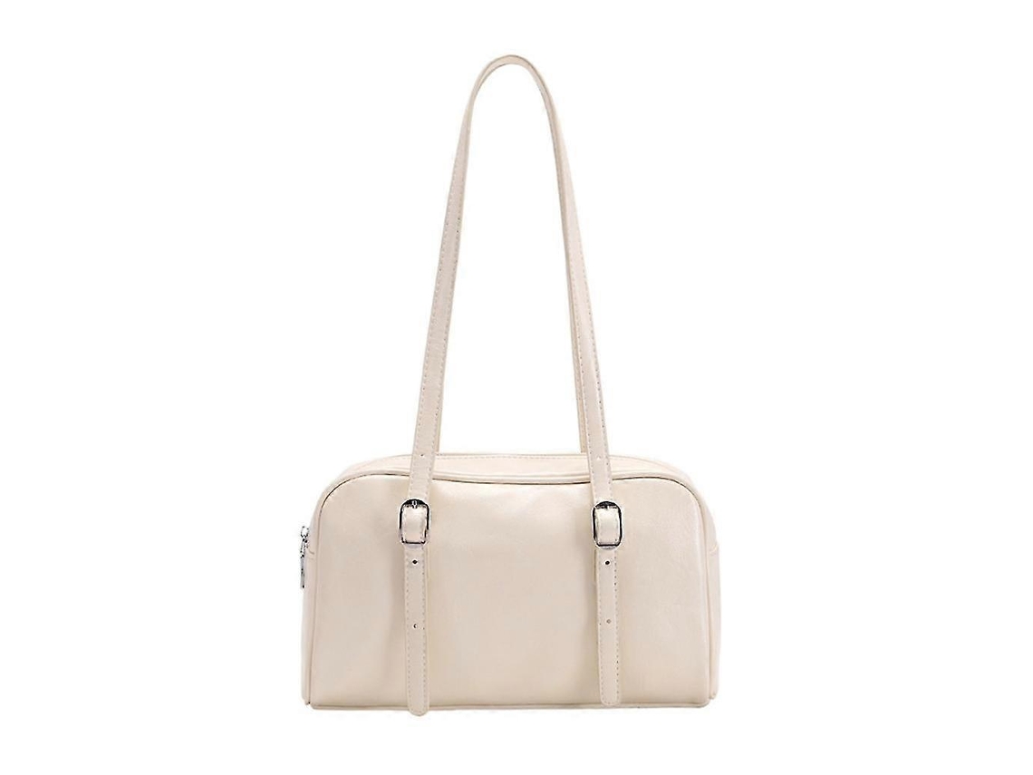 Bolso de hombro sencillo, bolso de hombro a juego, bolso de mano de gran capacidad para mujer, Lalamoli blanco