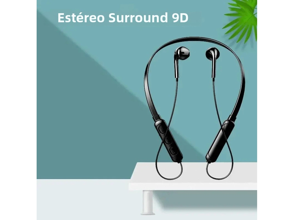 Auriculares inalámbricos Bluetooth Vayotoy con reducción de ruido, estéreo, para colgar en el cuello, con micrófono, deportivos, universales