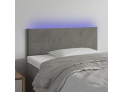 Cabecero Con Led De Terciopelo Gris Claro 80x5x78/88 Cm