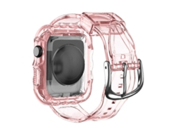 Para Apple Watch Series 10 de 42 mm con patrón de ondas, caja de reloj de TPU integrada, correa de reloj ajustable Chennnls