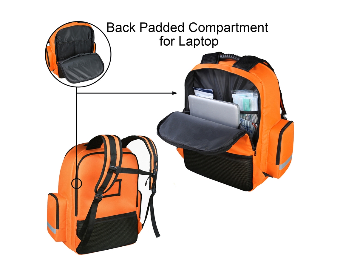 Mochila De Primeros Auxilios Oxford De Gran Capacidad Para Exteriores Con Asa De Transporte Y Correa Multifuncional Para El Hombro.