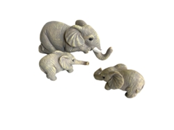 Escultura de elefante de resina 3D para decoración navideña.