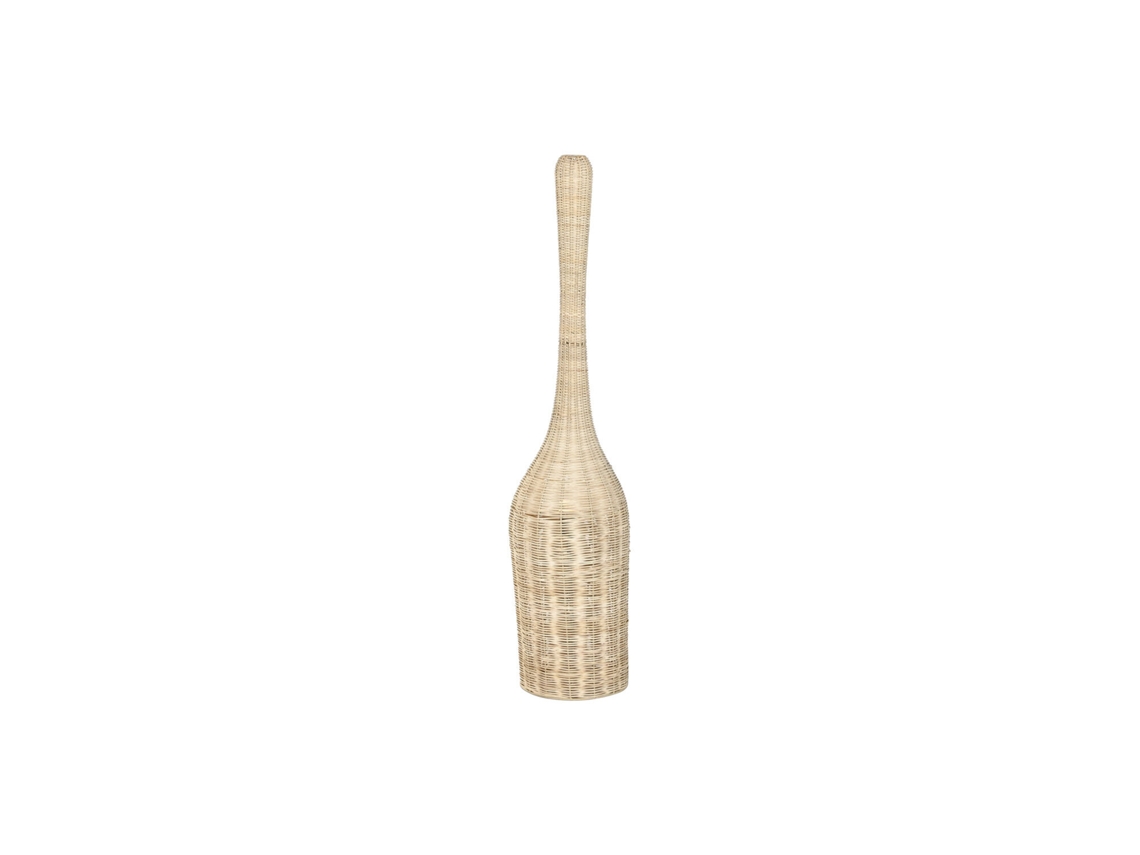 Lampara Pie Ratán Hierro Natural 25x25x125cm