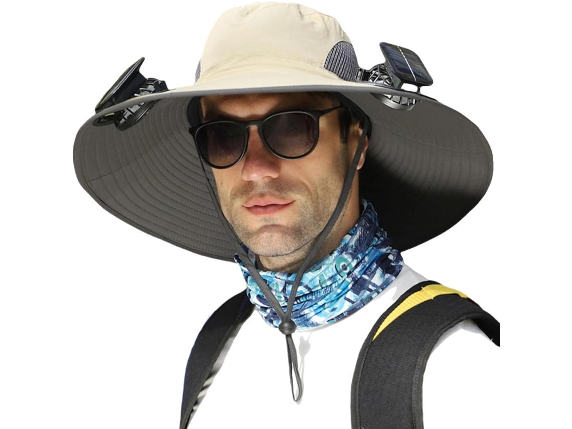 Sombrero para el sol para hombre, algodón ligero, protección UV, color caqui OEM
