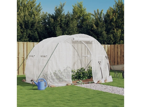 Invernadero VIDAXL con Estructura de Acero Blanco 6 m² 3x2x2 m