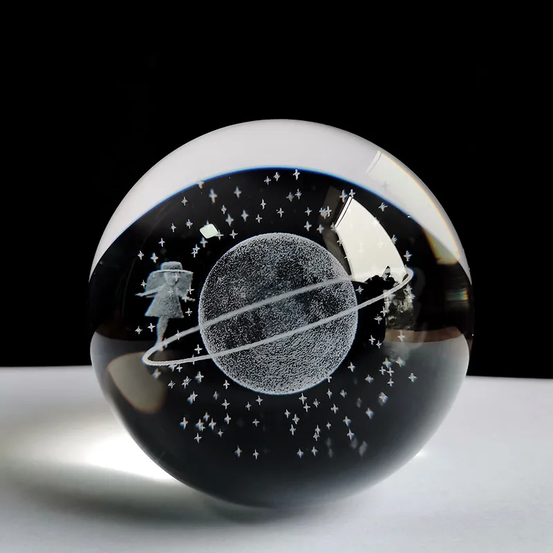 (solo Bola De Cristal) Adorno De Bola De Cristal, Estatua Esférica Grabada Con Láser 3d, Galaxia