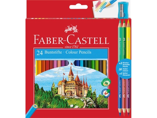 Lápiz de Color FABER CASTELL Bicolor (24 Un)
