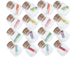 Botellas Vidrio Tapones Corcho Fáciles Limpiar Juego 24 Frascos 11x22 Decoración Bodas Recuerdos Fiesta Deseos