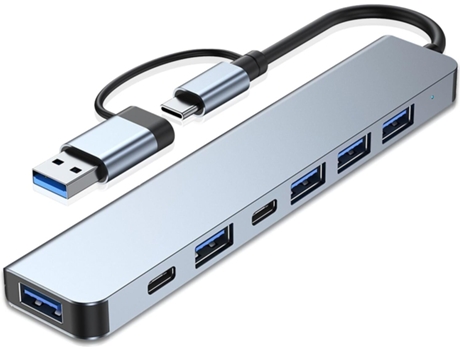 Hub Usb C 7 En 1 Con Puertos Usb 3.0, Usb 2.0 Para Macbook Pro Air Y Más Dispositivos VENISYMLIS