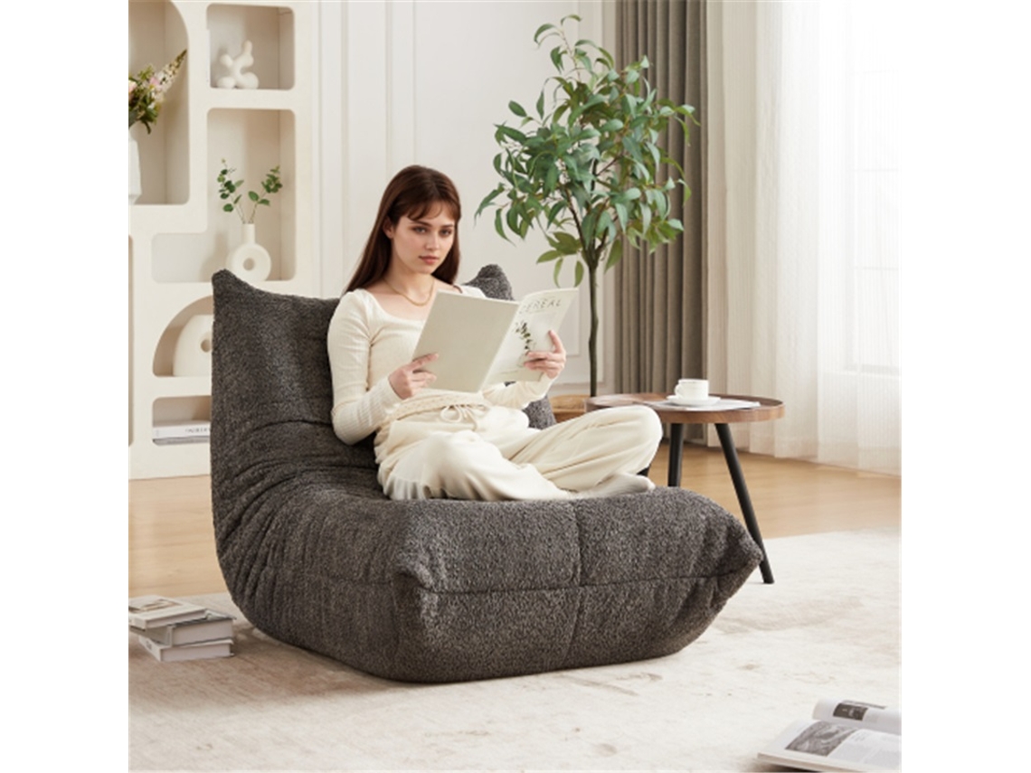 Sofá Togo De Chenille Tipo Puf Con Reposapiés, Sillón De Suelo Sin Brazos, Espuma Viscoelástica, Cómodo