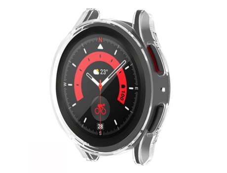 Samsung Galaxy Watch5 Pro 45 mm Caja de reloj galvanizada de TPU de cobertura total (transparente)