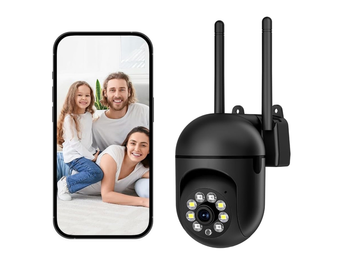Cámara de vigilancia exterior IP Wifi 2.4 5G HD 1080p Zoom X4 Seguimiento humano Visión nocturna a color
