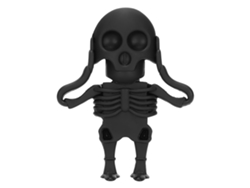Memoria Usb 128gb Miniatura Calavera Divertida Cute Pendrive Flash Drive Regalo Negro