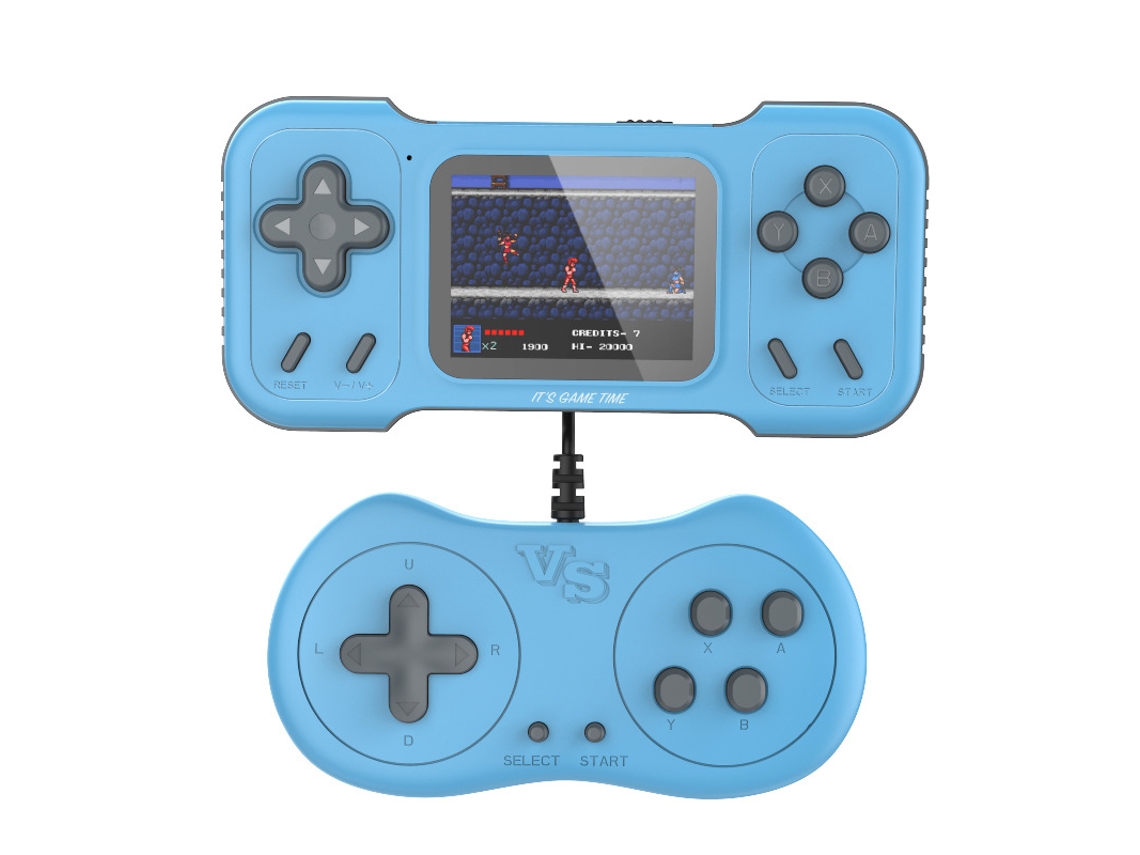 Consola Portátil A15 Nueva Para Niños, Mini 2 Jugadores, 500 Juegos Retro, Tv, Batería Recargable - A15 Doble (azul)