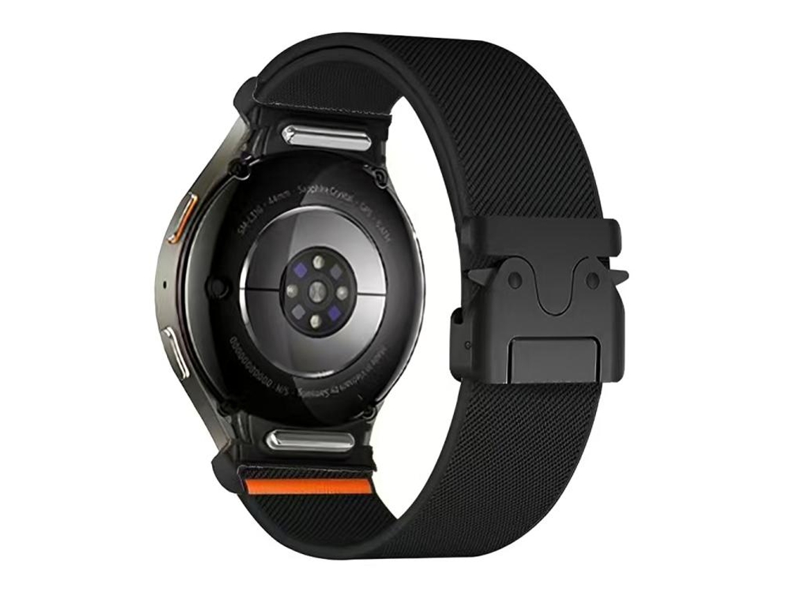Correa elástica de nailon con botón a presión y hebilla de paracaídas para Samsung Galaxy Watch 7/6/5/4 CSYY
