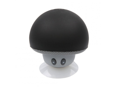 Altavoz Bluetooth mini inalámbrico impermeable compatible portátil forma de hongo recargable manos libres reproductor de música negro