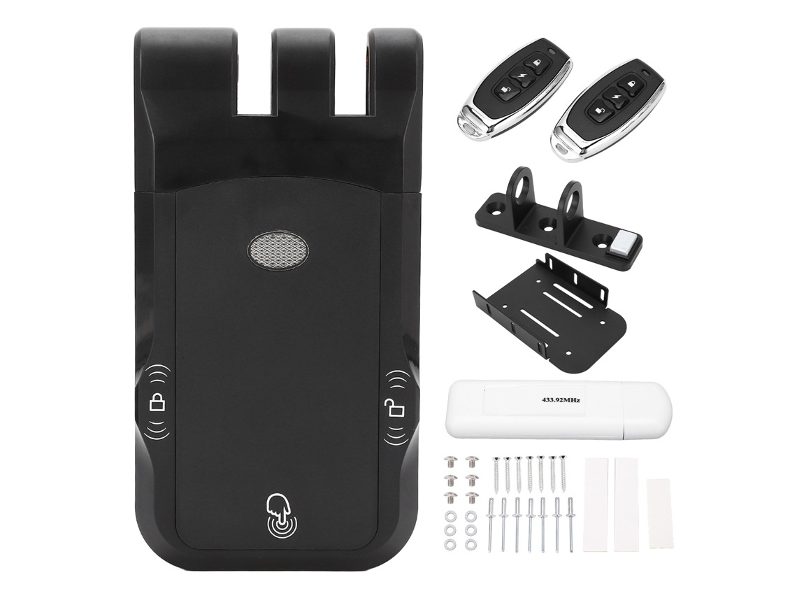 Cerradura de puerta inteligente electrónica inalámbrica sin llave, cerradura oculta con control remoto para seguridad del hogar, compatible con Tuya Smart