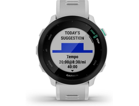 Reloj deportivo GARMIN Forerunner 55 (Bluetooth - Hasta 15 días de autonomía - Blanco)