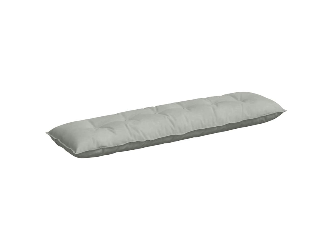 Cojín De Espalda Gris Claro 180 X 50 Cm Tela De Pana