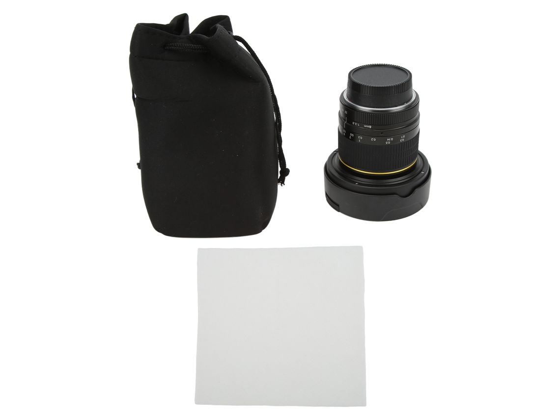 TRUYUETY Lente Fisheye 8mm F3 Ultra Gran Angular Objetivo Manual Montura F para Cámaras SLR Nikon