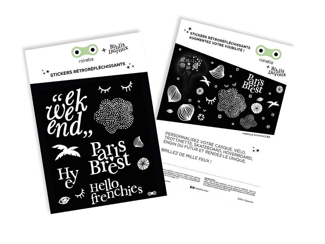 Stickers RAINETTE (Negro - 13 x 15,5 cm)
