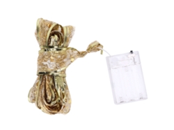 Tira De Luces Led Navideñas Transparentes Doradas De 4 M (13,12 Pies) Con 40 Luces Blancas Cálidas Para Decoración De Fiestas.