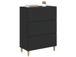 Maison Exclusive - Cajonera Negro 66 X 34,5 X 90 Cm Madera De Ingeniería