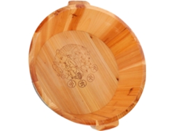 Bassine À Pieds En Bois Naturel 36 Cm De Diamètre 16 Cm De Hauteur Immersion Complète Mollets Spa...