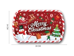 Bandeja Merry Christmas de pvc de 39x24 cm