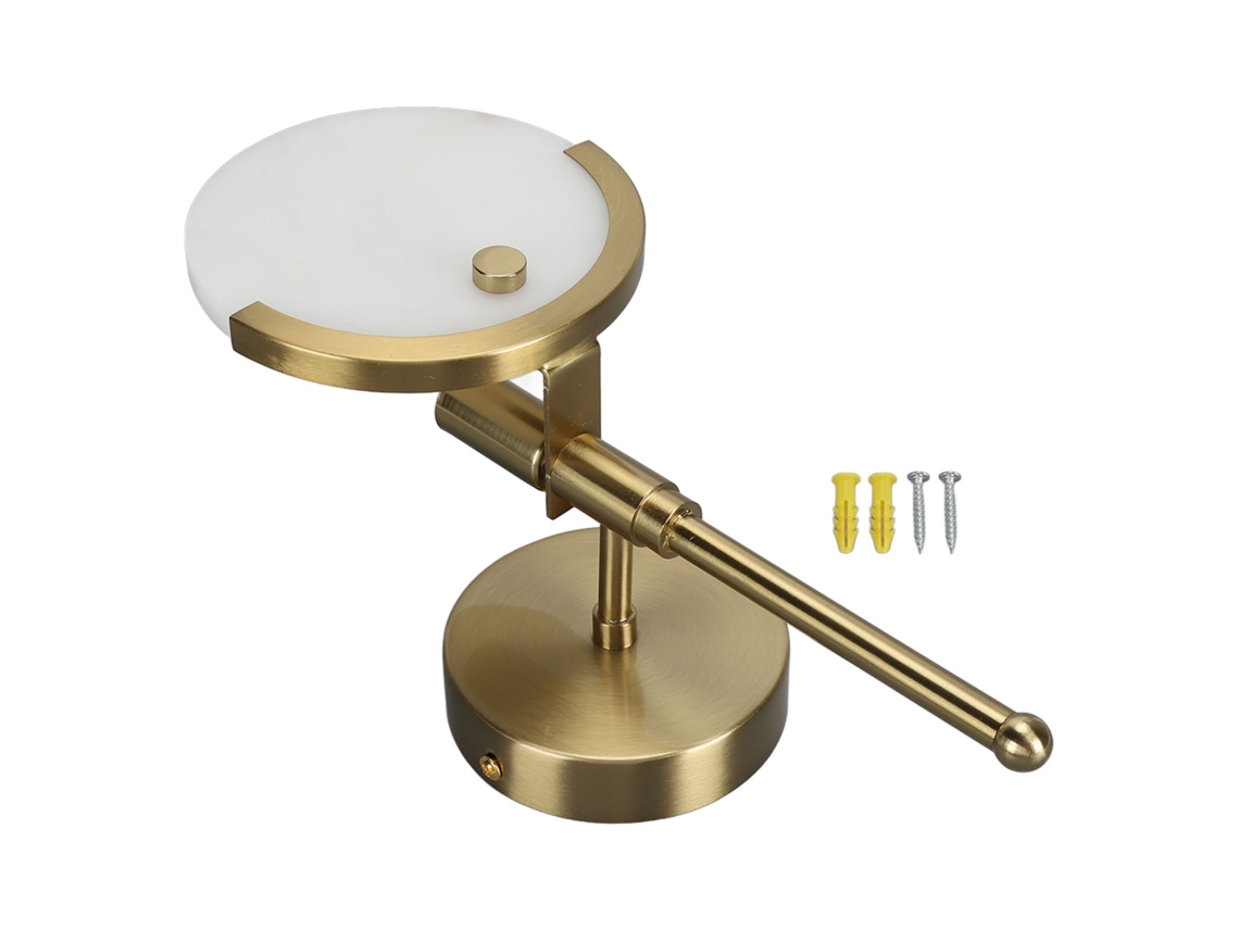 2026-luz De Pared De Mármol Redonda Moderna Led Empotrada Golden Wall Lighting Para Dormitorio Hotel Corredor 100‑240v