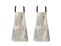 Delantal De 2 Piezas Impermeable Con Bolsillos Para Cocina, Cocinar Y Restaurante