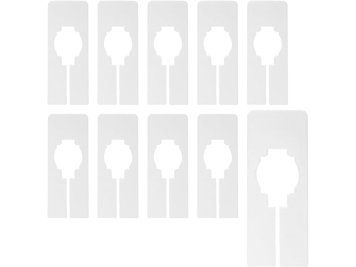 10 Separadores Blancos Rectangulares Para Perchas Con Rotuladores