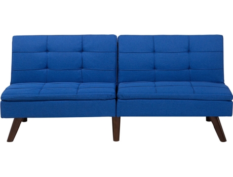 Sofá cama 3 plazas tapizado azul marino BELIANI Ronne