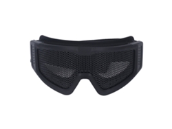 Gafas de seguridad transpirables y resistentes a los impactos con malla para uso en exteriores, color negro.