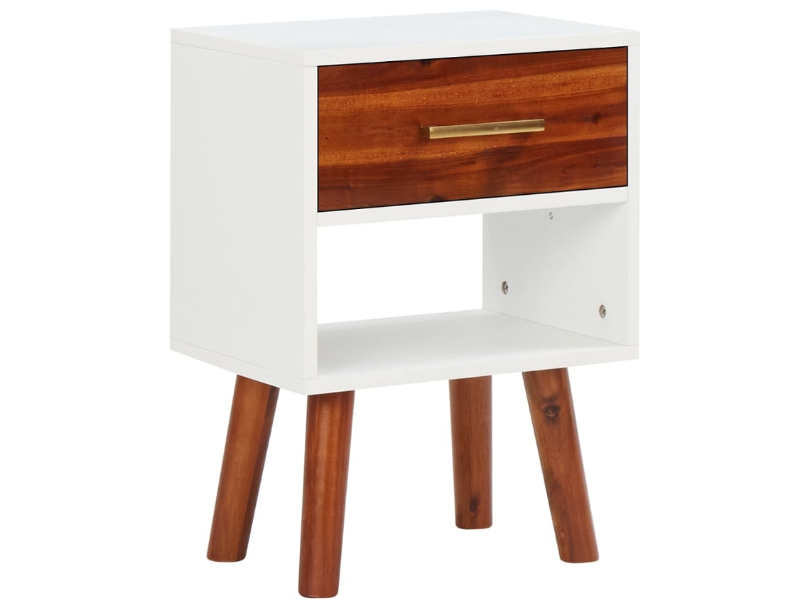 Maison Exclusive - Mesitas De Noche 2 Uds De Madera Maciza Acacia 40x30x57 Cm