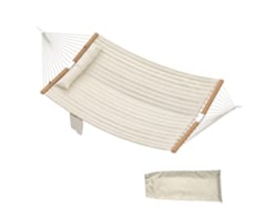 Mosquitera exterior de 200x140 cm, doble capa, reposacabezas, bolsillo, madera, 200 kg