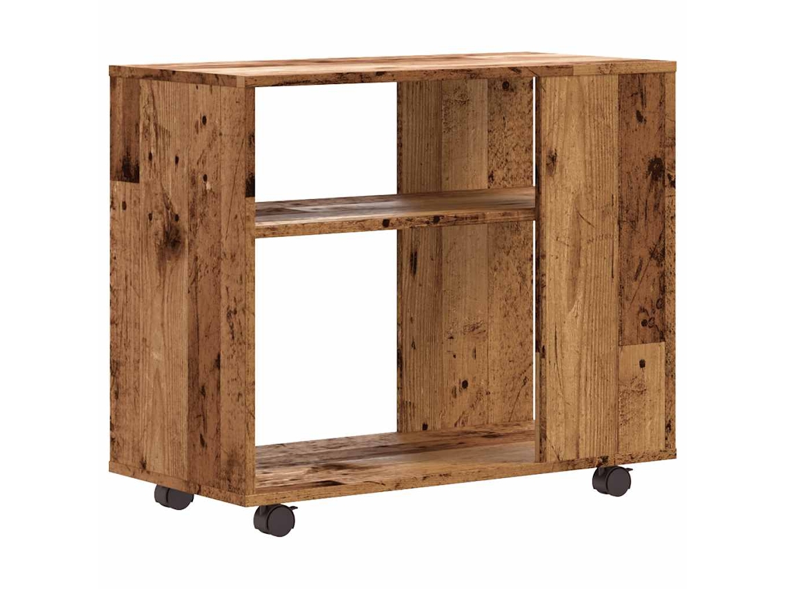Maison Exclusive - Mesa Auxiliar De Madera Contrachapada Envejecida 70x35x55 Cm
