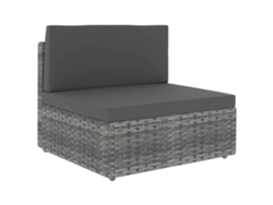 Maison Exclusive - Juego Muebles De Jardín 7 Pzas Y Cojines Ratán Sintético Gris