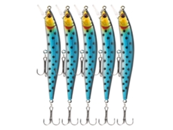 5 Piezas De Señuelos Artificiales Tipo Minnow De Pesca Larga Con Anzuelo Triple Para Pesca 4 10cm 80g Plástico