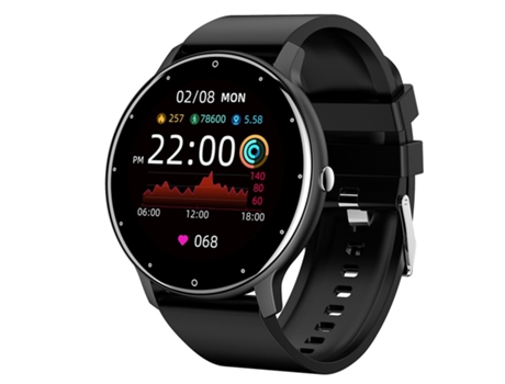 Smart Watch Pantalla De Visualización De 1,28 Pulgadas Podómetro De Rastreador De Ejercicios Ultrafino De 0,8 Cm Con Frecuencia Cardíaca - Negro CH...