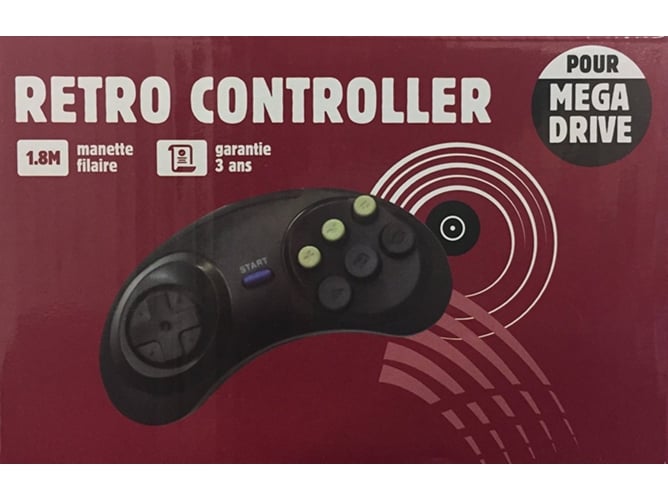 Mando para Retro Sega Mega Drive AROZZI Retro Sega Mega Drive Negro