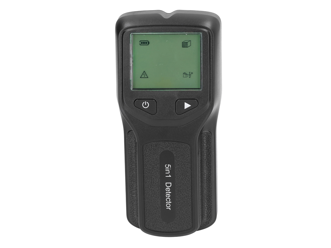 Detector de madera y metales multifuncional 5 en 1 con pantalla LCD Hw430 negro