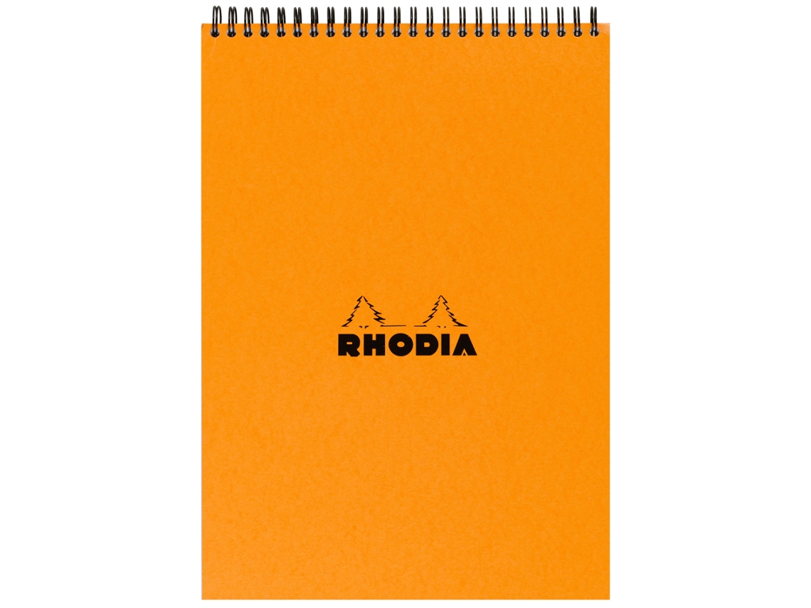 Libreta Espiral N°18 Din A4 Cuadrada Naranja RHODIA