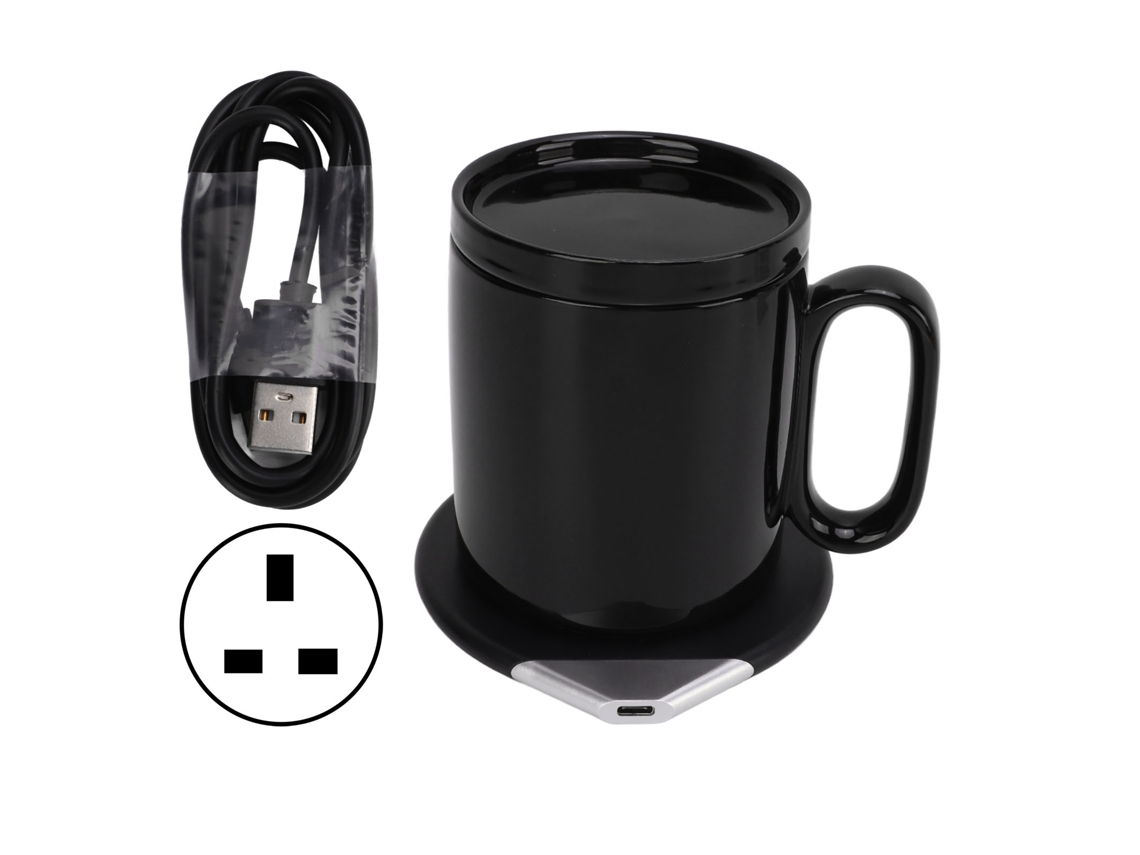 Calentador De Tazas Eléctrico Con Carga Inalámbrica Para Teléfonos Impermeable Reconocimiento Inteligente 100‑240v Plug Uk