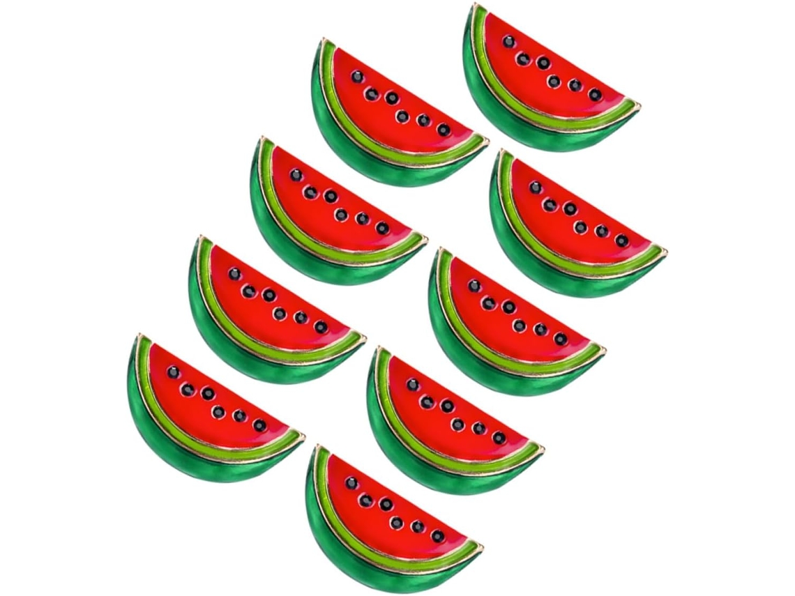De 9 Broches De Melancia Esmaltados, Broches Frutados Originais Para Jaquetas, Acessórios Para Festas Havaianas.