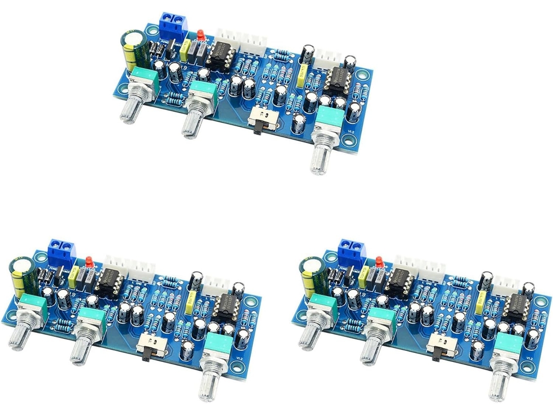 Preamplificador Ne5532 De 2.1 Canales Con Filtro Paso Bajo 3x