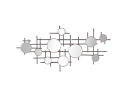 Espejo decorativo BELIANI Ibos de Hierro Negro 113x2x55