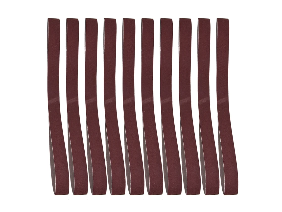 10 Unidades De Lija De Banda De 760x25 Mm Y Grano 120 Para Lijadora De Banda Abrasiva