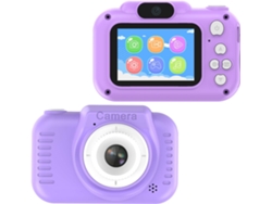 Câmera Infantil H9 1080P 4800W Câmeras Duplas Frontal e Traseira Roxa 
