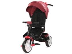 Triciclo Evolutivo Jaguar Con Capota , Asiento Giratorio 360º Y Ruedas Eva De Lorelli - Red &amp; Black Luxe